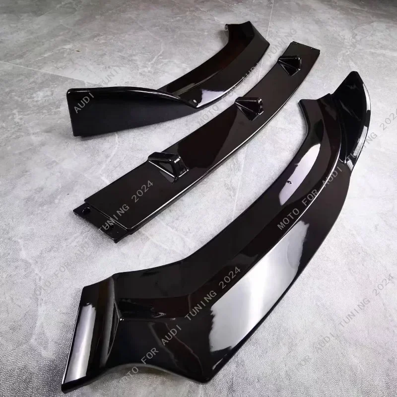For AUDI A3 S3 Audi A3 8V S3 S-Line 2017-2020 Car Front Bumper Lip Spoiler Splitter Front Lip Chin Cap Spoiler Body Kit Tuning