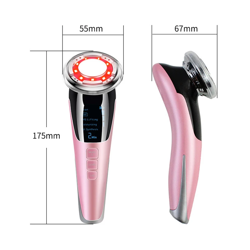 EMS Face Beauty เครื่องนวดร้อนเย็นอัลตราโซนิก Cryotherapy เครื่องนวดยกกระชับผิวหน้า Face Body Spa Ion Beauty Instrument