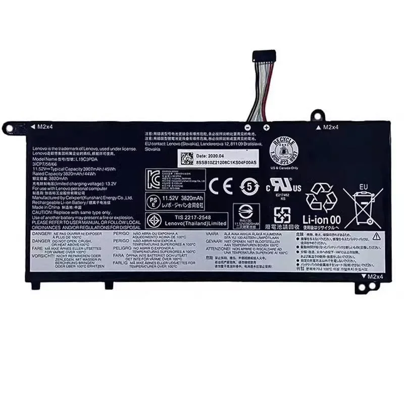 11.52V 45Wh New L19C3PDA Laptop Battery for Lenovo ThinkBook 14 15  Gen 2 G2 ARE L19D3PDA L19L3PDA SB10Z21196 14 G2 ITL