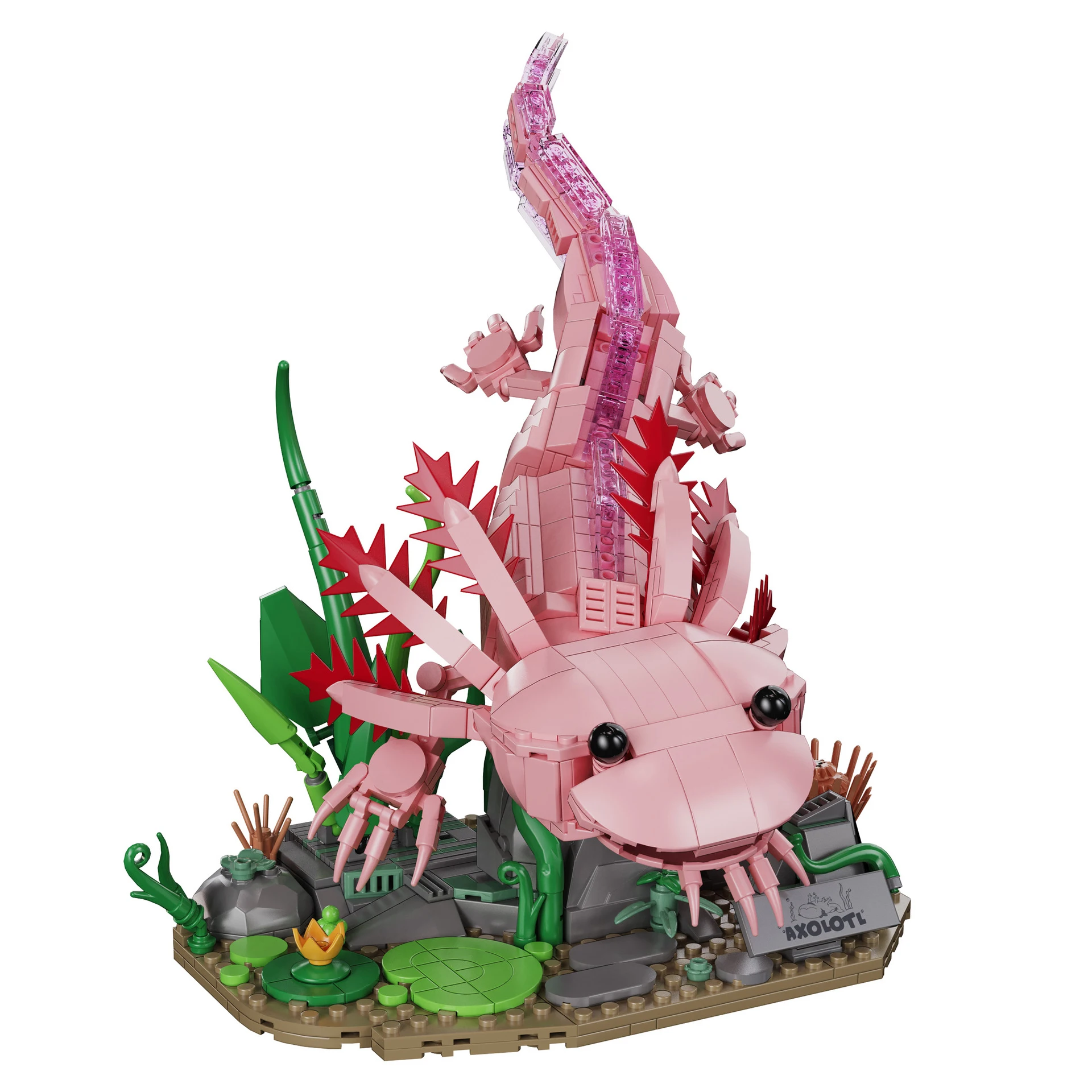 Idea Animal Loz Mini Diamond Building Block Salamander Assembly Model Sets Bricks Newt Educational Toy Collection For Gift