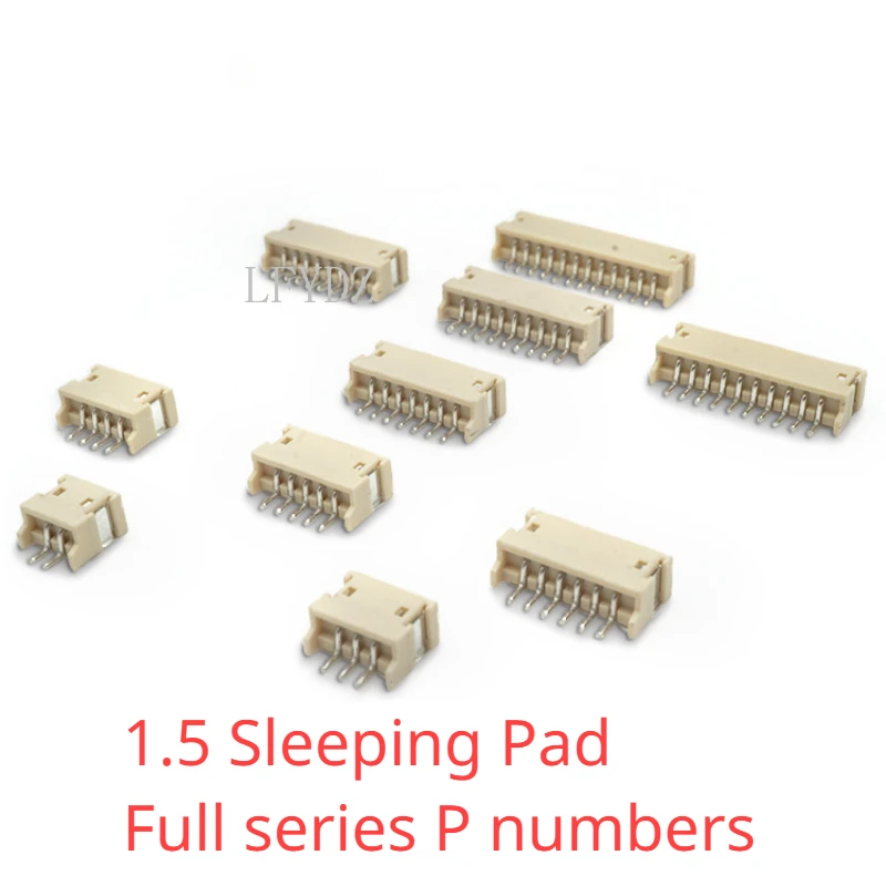 

20Pcs/lot Lying Sticker Zh1.5mm Spacing Patch Socket 2P/3P/4P/5P/6p-12p High Temperature Resistant Connector