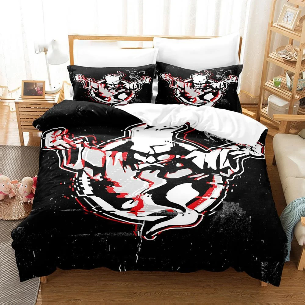 

3D Print Thunder Dome Logo Bedding Set,Duvet Cover Bed Set Quilt Cover Pillowcase,King Queen Twin Size Boys Girls Adults