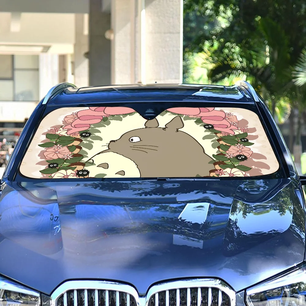 

Милый козырек от солнца на лобовое стекло Тоторо для автомобиля, внедорожника, грузовика, солнцезащитный козырек на переднее окно, аксессуар, защитный козырек, защитная крышка