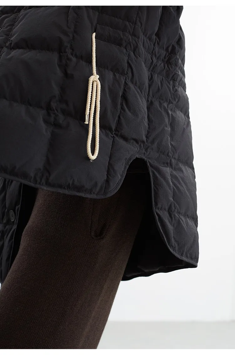 Lightweight Style~ Goose down Jacket for Petite Women, Autumn and Winter Coat, Casual Loose Fit, Versatile Warm Top for Women