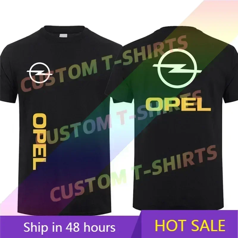 

Summer Men T Shirt Casual New Opels Corsa Motorsport Logo Team Racing T-shirt Graphic Short Sleeves 100% Cotton S-3XL Tee