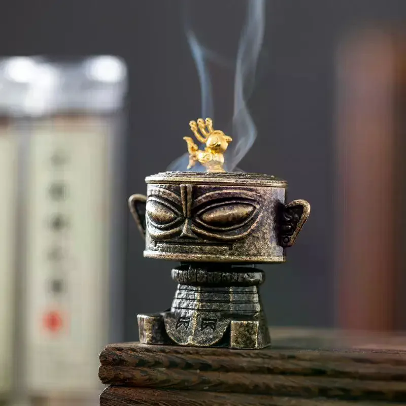 Creative Metal Horse Auspicious Incense Burner Square Vertical Indoor Aromatherapy Home Desktop Accessories