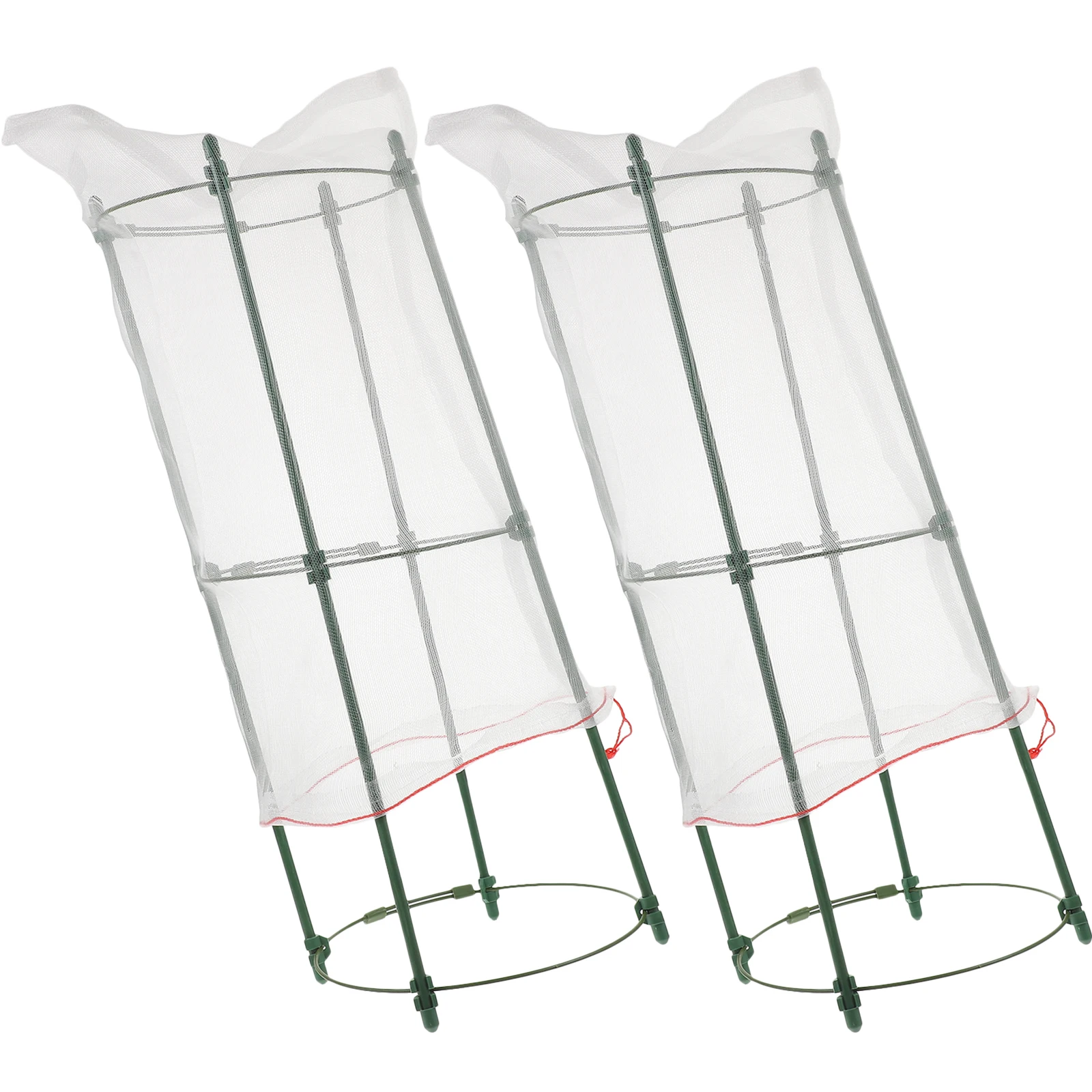 

2 Sets Tree Seedling Protectors Durable Plant Cages Climbing Frame Mesh Bag Sturdy Tomato Cage Vegetable Trellis Gardening