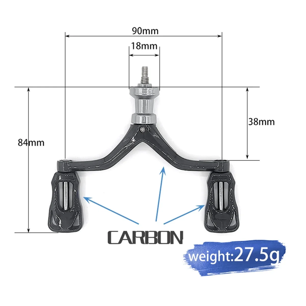 AA26P Spinning Reel Replacement Double Handle Carbon Arm Fishing Reel DIY Modified Fishing Tackle for KASTKING SEAKNIGHT