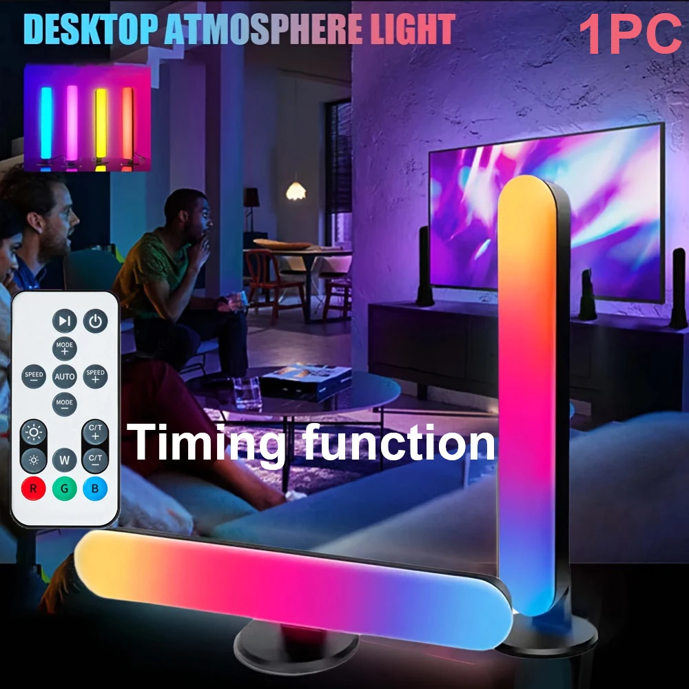 

1pc LED Desktop Smart Light Bar RGB Colorful Lights for Room Gaming Tv and Party Decoration USB Powered Desk Lamp Birthday Gift