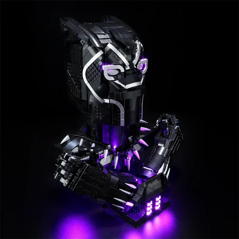 Kit luce LED fai-da-te per LEGO 76215 Black Panther (solo luce LED, senza modello di blocchi)