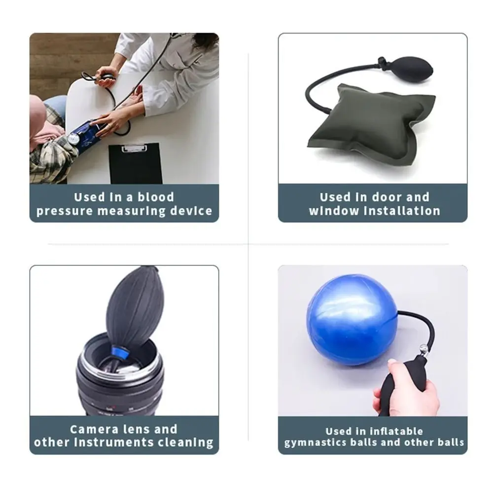 1Pcs Hand Squeeze Blood Pressure Latex Bulb Manual Inflation with Twist Air Release Replacement Inflation Bulb Pump Pump Black