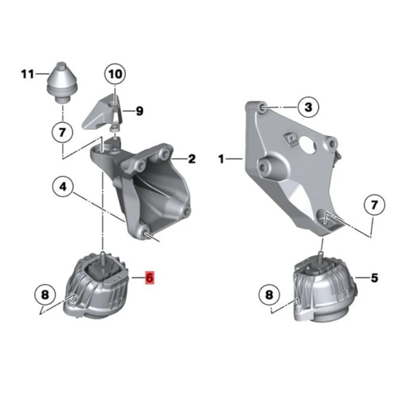 Engine Mount Mount For BMW F20 F21 F22 F30 F31 F32 F33 F34 F35 F80 328D 2014-2018 Engine Motor Support