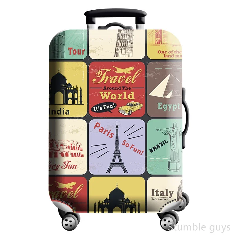 

Elastic Wear-Resistant Luggage Cover Protective Dustproof Washable Suitcase Cover Practical Travel Accessory Road Trips