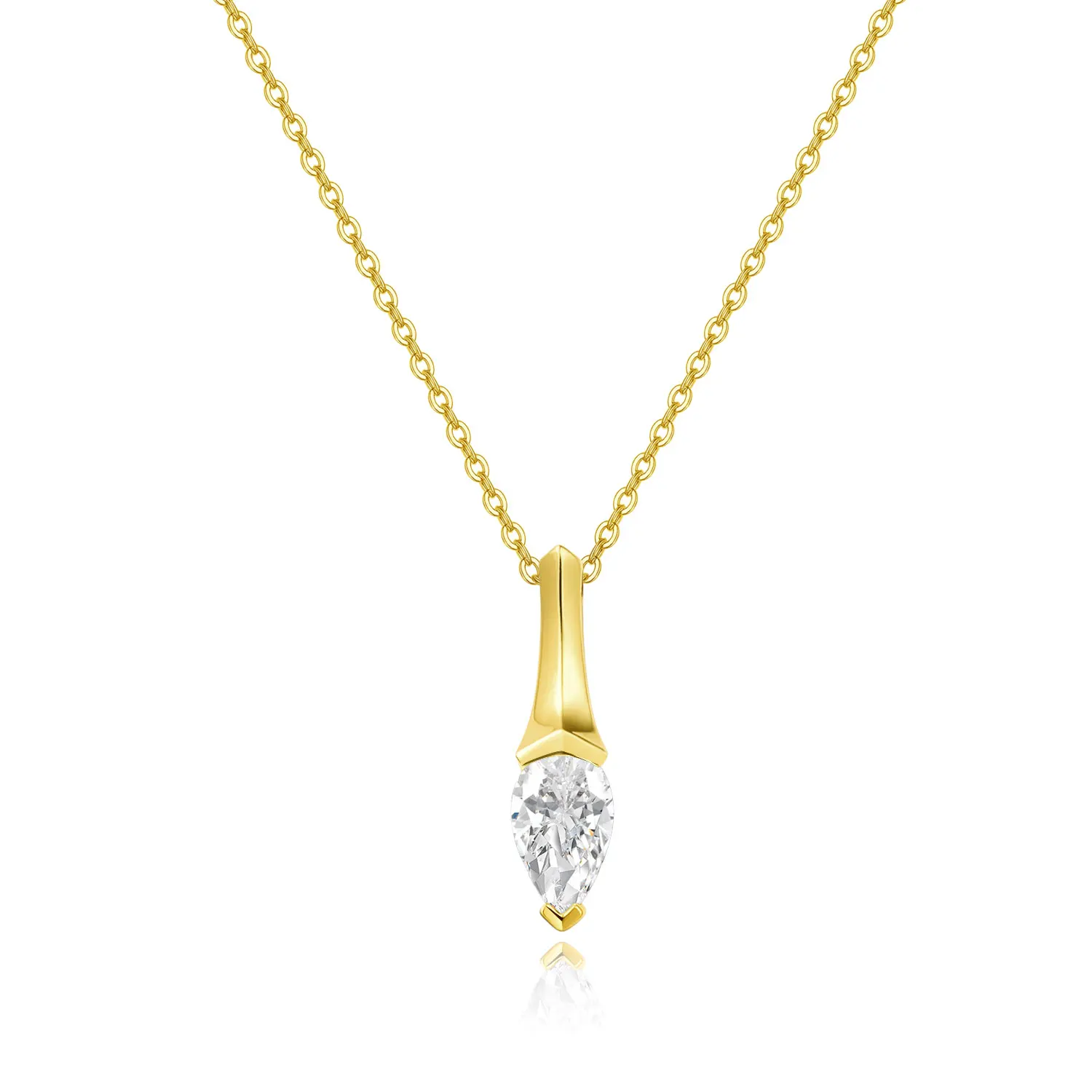 

NGIC/NGTC Lab Grow Diamonds Necklace 0.3ct 18K Yellow Gold Necklace For Women Elegant Wedding Jewelry