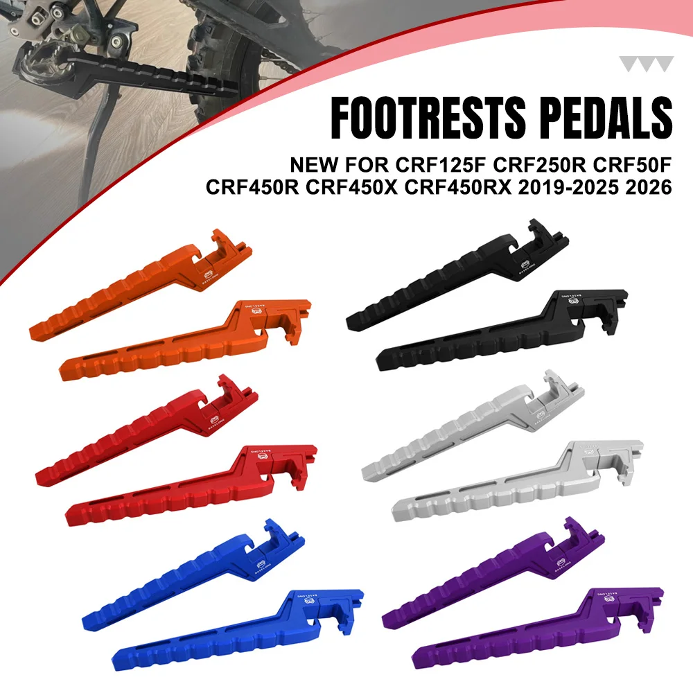 

Новинка для Honda CRF125F CRF250R CRF50F CRF450R CRF450X CRF450RX 2019-2025 2026, удлиненные подножки для пассажиров, удлиненные подножки