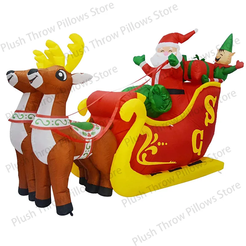 يوم عيد الميلاد نفخ سانتا ثلج نشاط ديكور فناء مع أضواء