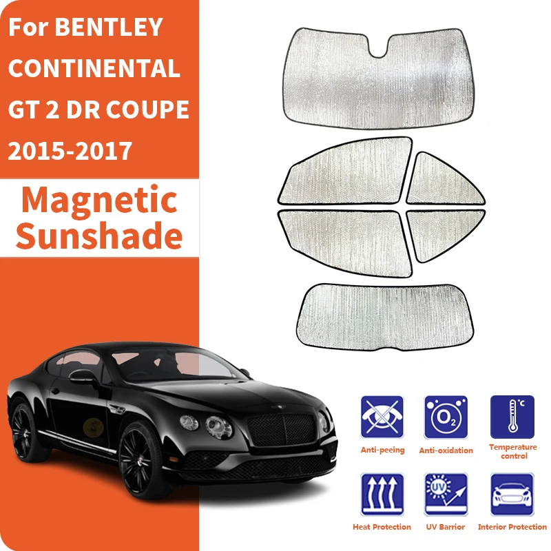 Car Window Sunshade Anti-UV Car Sun Window Visors Sunshade Covers Accessories For BENTLEY CONTINENTAL GT 2 DR COUPE 2015-2017