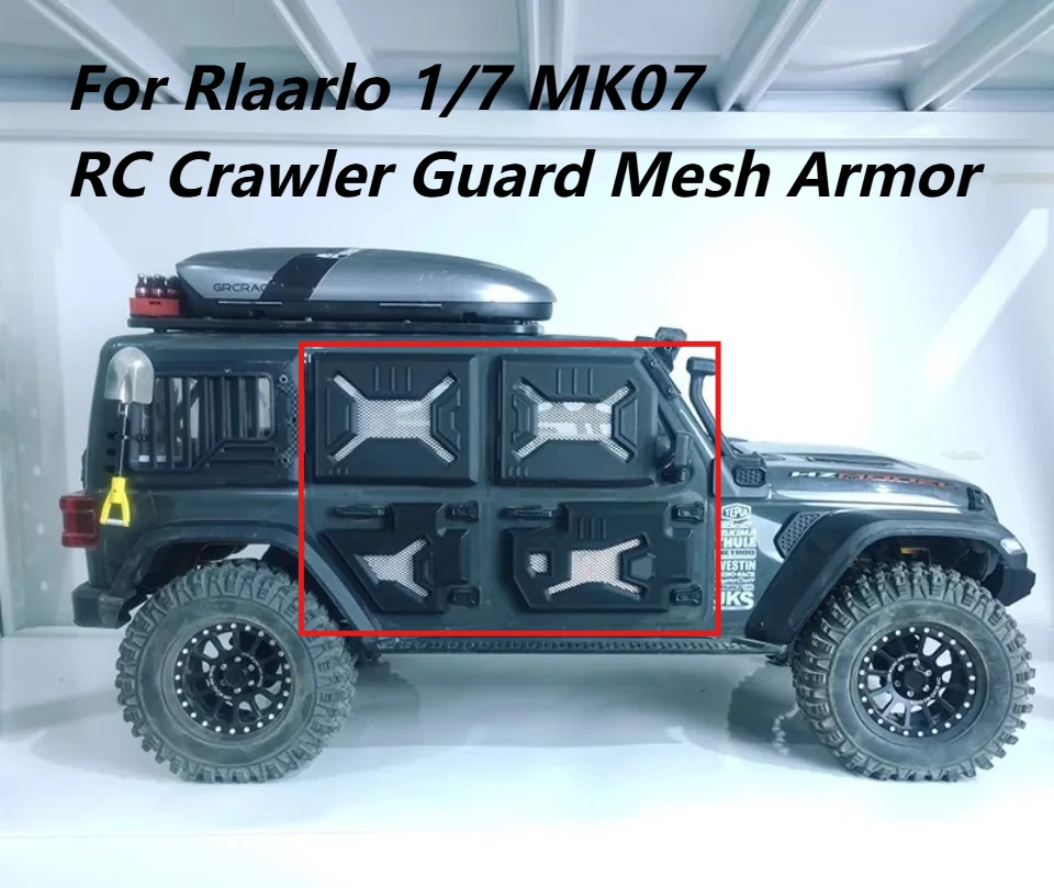 For Rlaarlo 1/7 MK07 RC Crawler Guard Mesh Armor Custom Non‑Destructive Mod Part  RC Off‑Road Truck Protective DIY Accessories