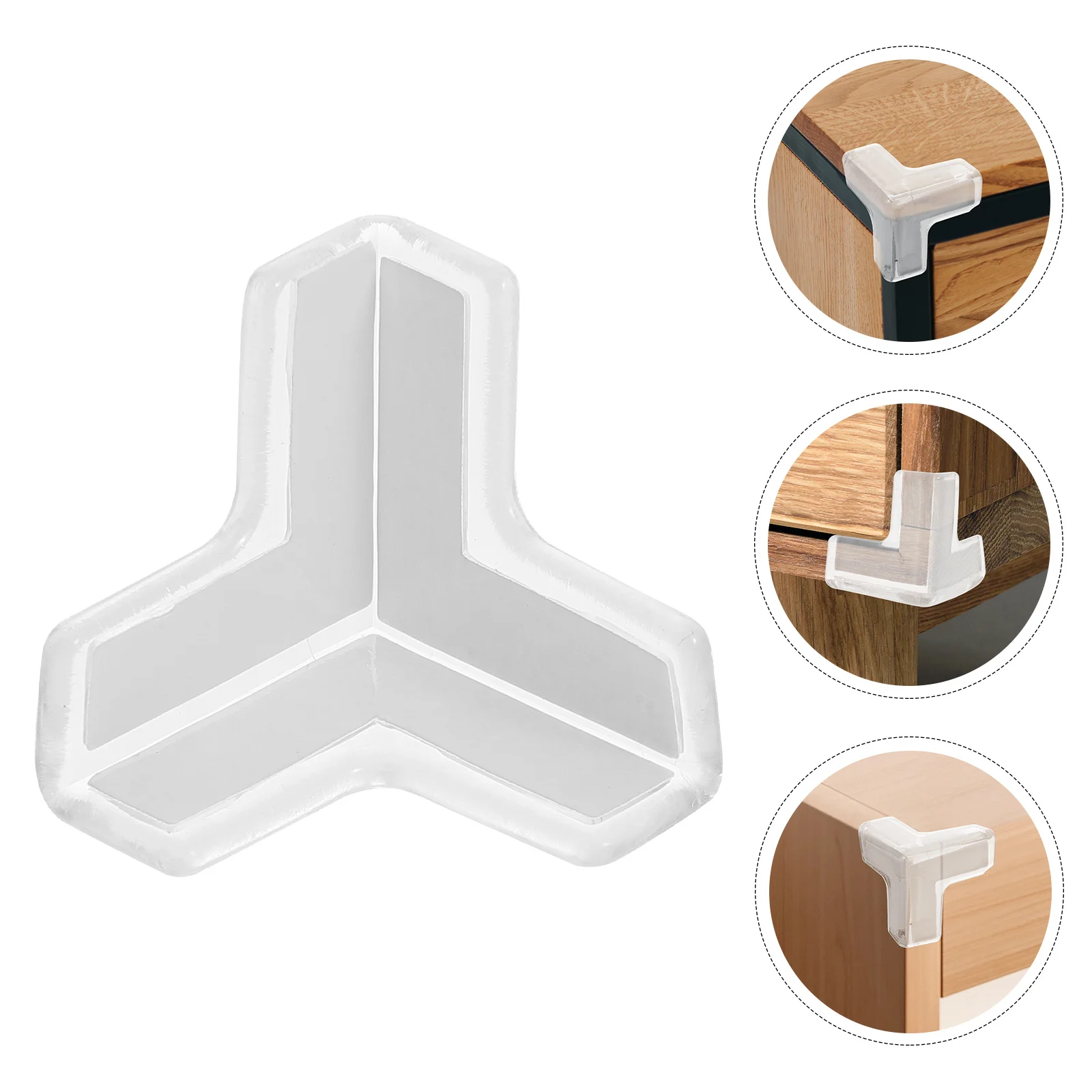 

4Pcs Clear Corner Guards Transparent Furniture Protectors Baby Proofing Edge Bumpers Child Safety for Tables Desks Dressers