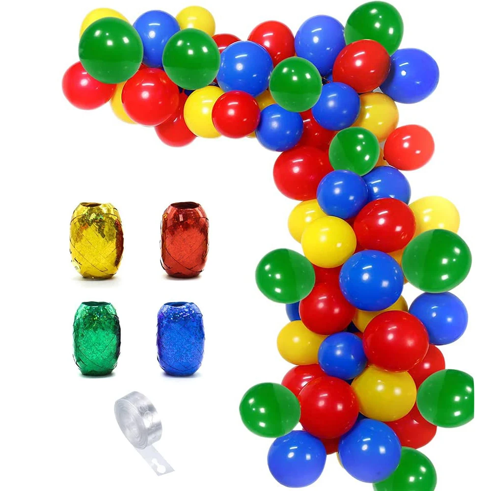 Blue Green Yellow Red Balloons for Boy Girl Birthday Baby Shower Children's Birthday Party Decorations Graduation Party Supplies