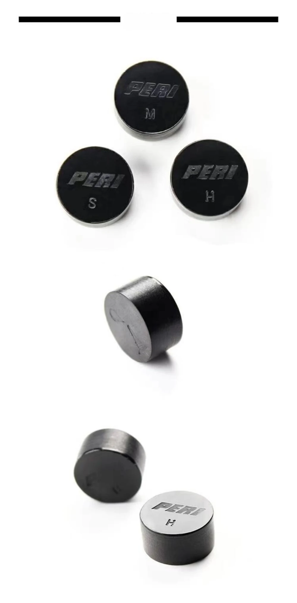 PERI Professional Black ICE Billard-Pool-Queue-Spitze, 14 mm Härte, S/M/H – Detail 7