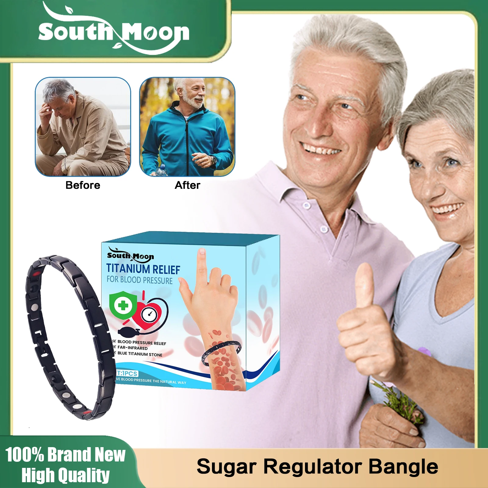 

Sugar Regulator Bangle Balance Blood Glucose Control High Blood Pressure Relieve Body Discomfort Diabetes Treatment Health Care