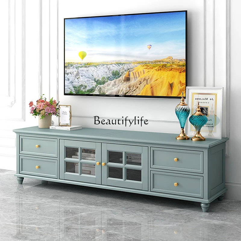 

*American light luxury solid wood TV cabinet 1 living room audio-visual TV cabinet