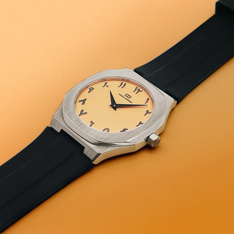 

New Fashionable Men's Watch Simple Black Male Quartz Watches Arabic digital Casual Drip Oil Strap
