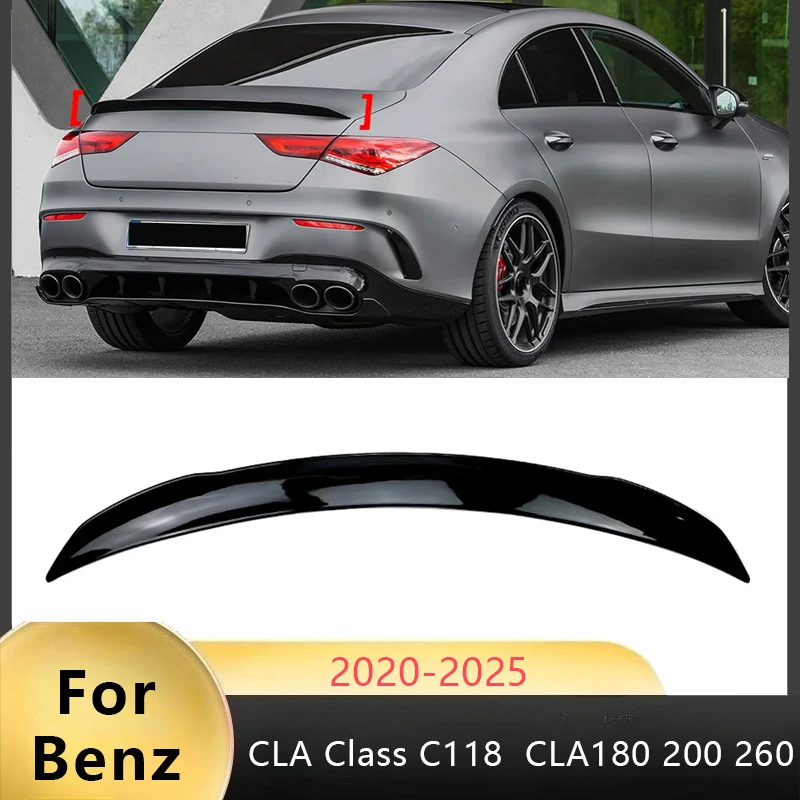 

Для Mercedes Benz CLA Class C118 CLA180 200 260 2020-2025 задний спойлер багажника, обвесы, хвостовые крылья, комплекты кузова, автозапчасти