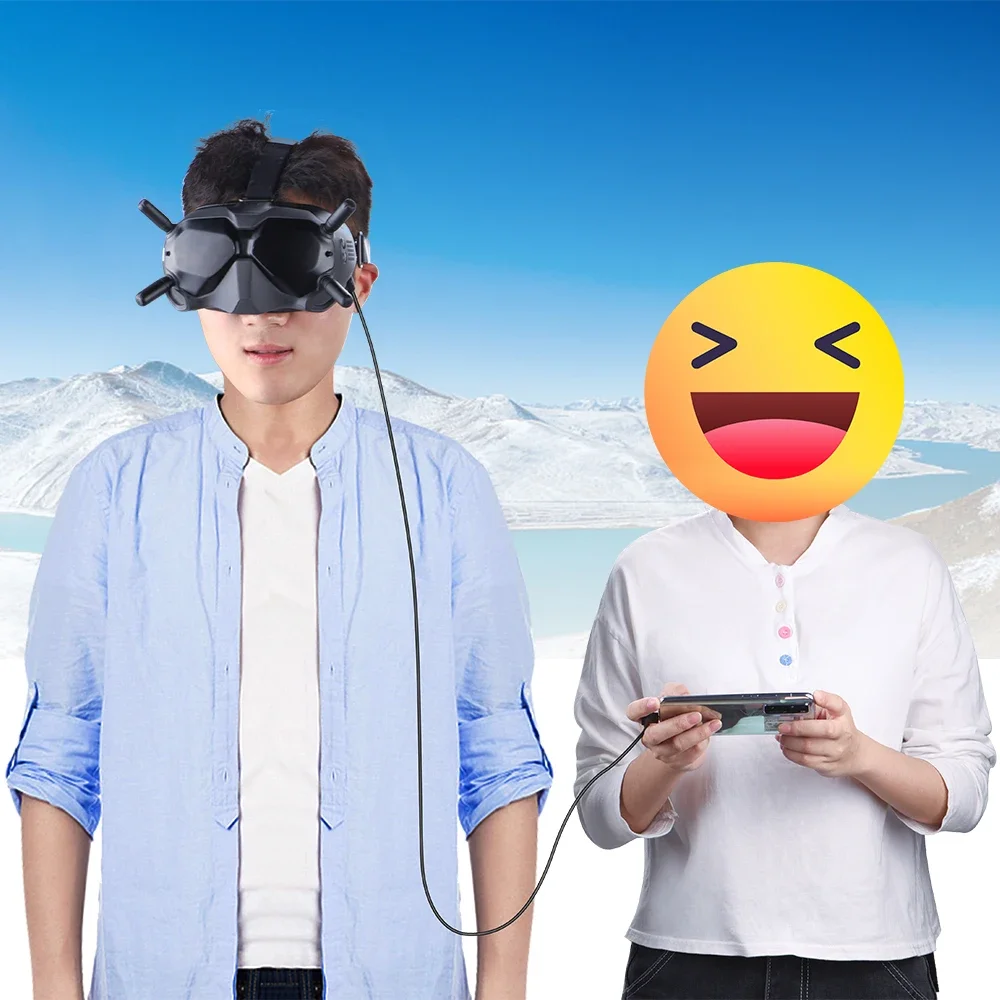 DJI 아바타 고글 2/V2용 데이터 케이블 전화 태블릿 DJI FPV 콤보 액세서리용 마이크로 USB Type-C 전송 날짜 라인 어댑터