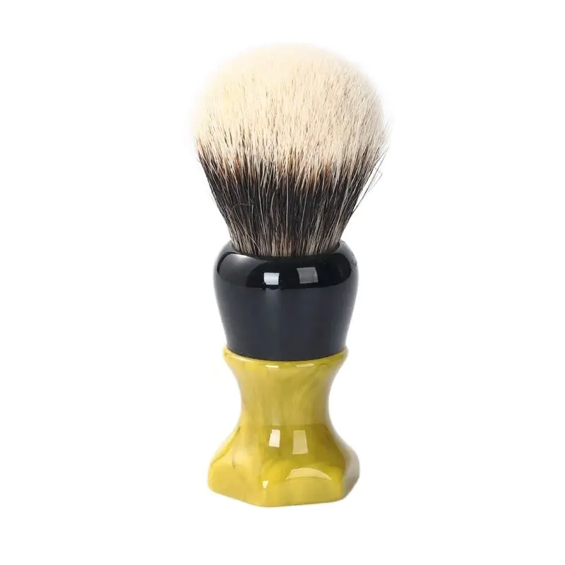 YAQI 24MM pennello da barba bagnato per uomo in pelo di tasso a due bande sempre speranzoso