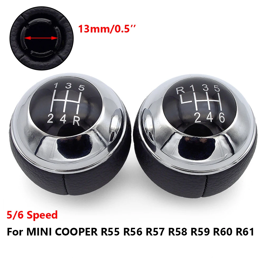 

Кожаный хромированный чехол с ручкой переключения передач для MINI COOPER R55 R56 R57 R58 R59 R60 R61 5/6 скоростей, ручной переключатель передач