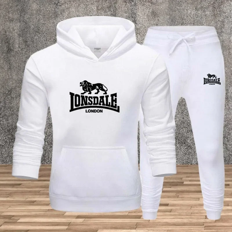 

Men's autumn and winter fashionable casual sports suit, daily comfortable pullover and fitness jogging pants two-piece set