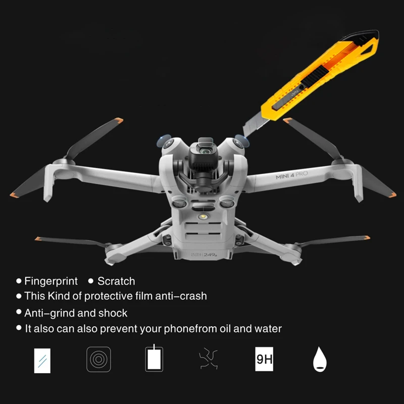 For DJI Mini 4 Pro Drone Gimbal Camera Lens Protective Film Body Sensor Dustproof Acratch-resistant Film Accessories