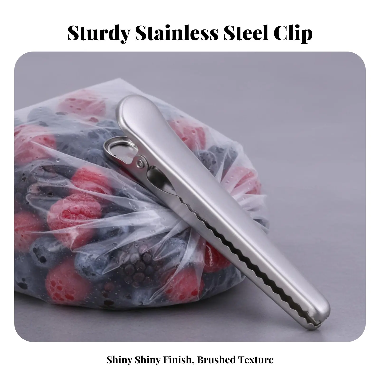 

Stainless Steel Close Ing Clamp Multi-Functional Stainless Steel Bag Clamp Metal Food Bag Clamp Air Tight Close Multipurpose