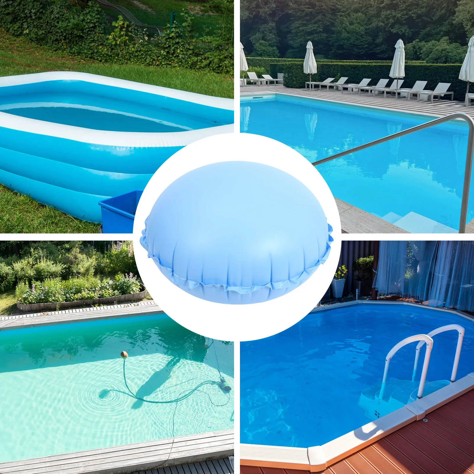 

Winter Pool Pillow Durable Inflatable PVC Thickened Cushion Easy to Use Store Above Ground Swimming Protection