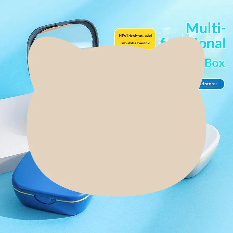 Multifunctional Retainer Case Drainage Storage Soak Wash Box For Aligner Denture Organizer Use For Dental Care Storage Kit