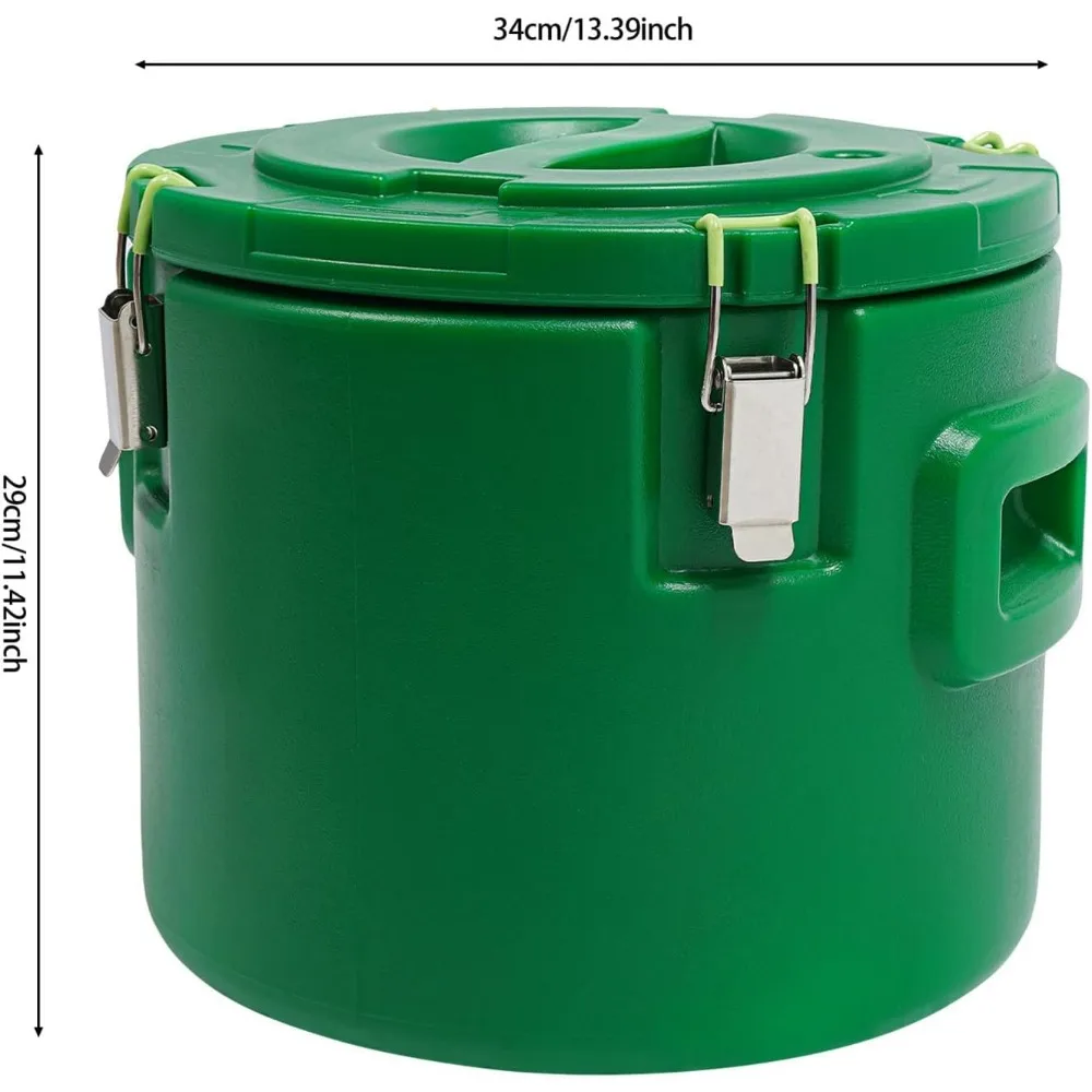 Contenitori per alimenti isolati portatili per galli - Scaldavivande di qualità commerciale, Isolamento per scatole fredde e calde, Ideale per zuppe e piatti