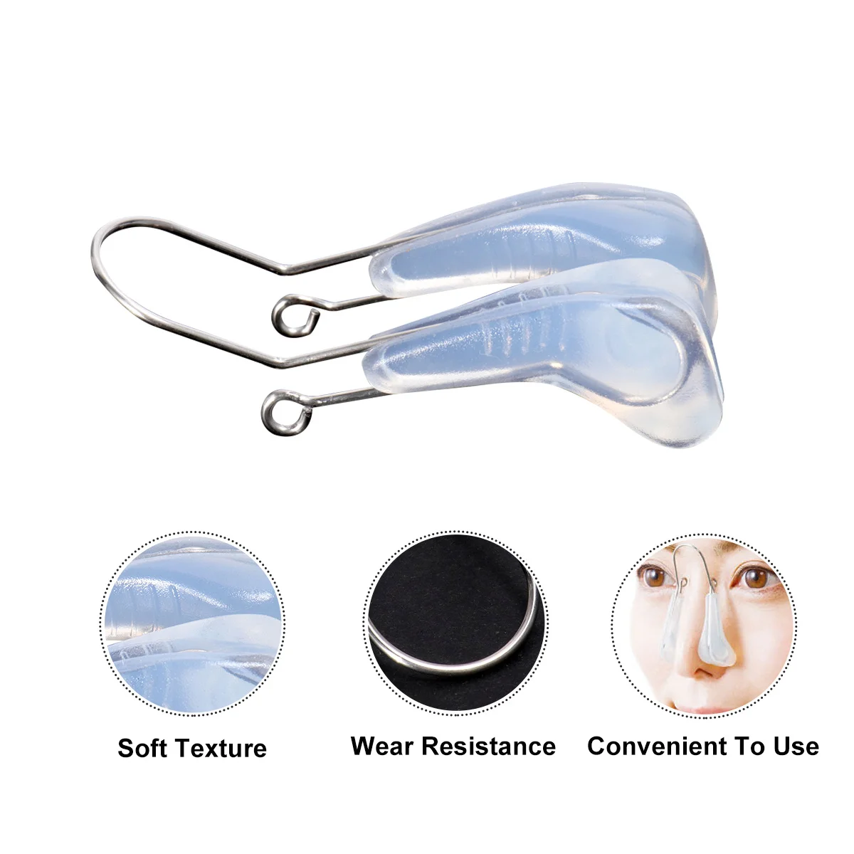 

2pcs Lifting Clip White Shaping Tool Non-Surgical Bridge Beauty Durable Comfortable Easy Use Nose Corrector Nose Bridge