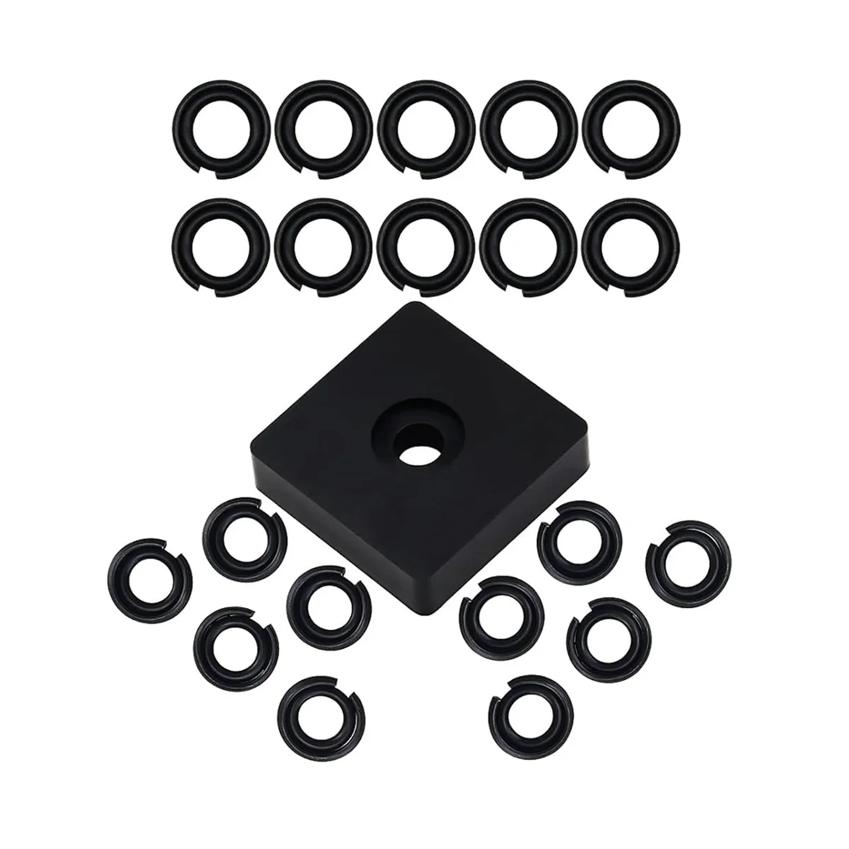 10 مجموعة 1/2in و 10Set 3/8in تأثير الاحتفاظ حلقة كليب حلقة الاحتكاك + O-حلقة ، التجنيب تأثير قفل حلقة سندان تثبيت أداة غنية