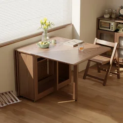 Folding Dining Table Set 6 Chairs Luxury Modern Space Savers Minimalist Dining Table Nordic Table À Manger Kitchen Furniture