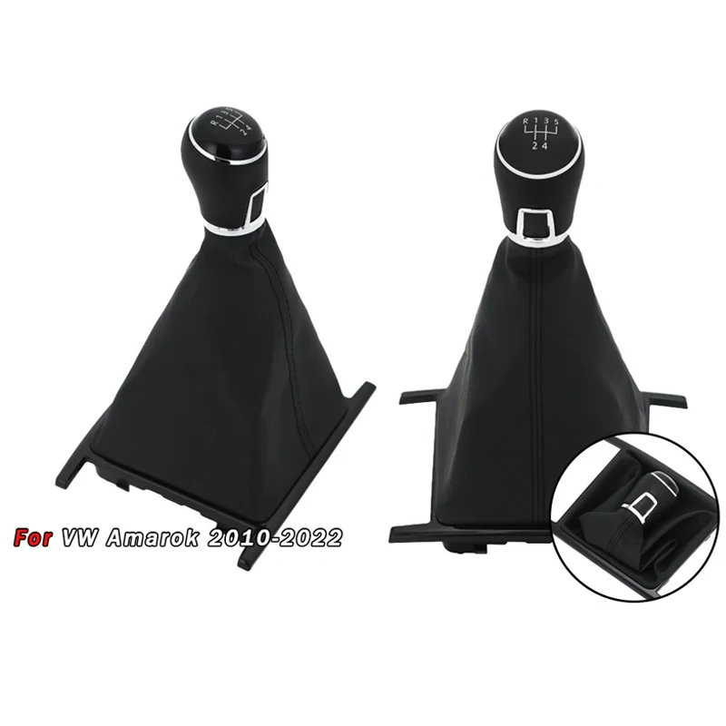 

5/6 Speed Integrated Gear Shift Knob & Dust Boot for VW Amarok 2010-2022 - Transmission Lever, Durable Car Interior Accessories