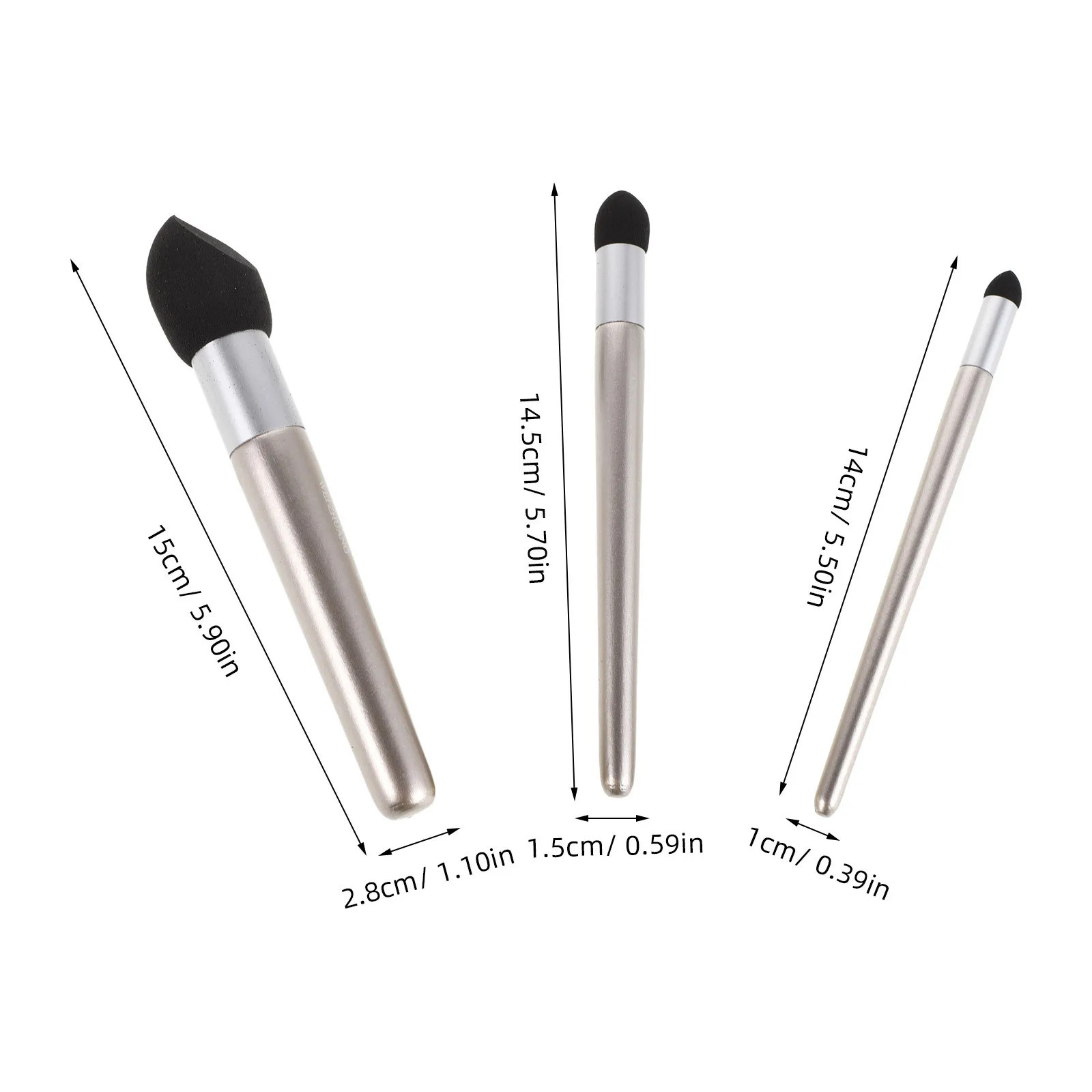 3 قطعة أقلام إسفنجية لمزج الرسم، جذوع خلاط ناعمة لرسم القلم الرصاص، تظليل مفصل، لوازم الرسم الزيتي بالألوان المائية #4