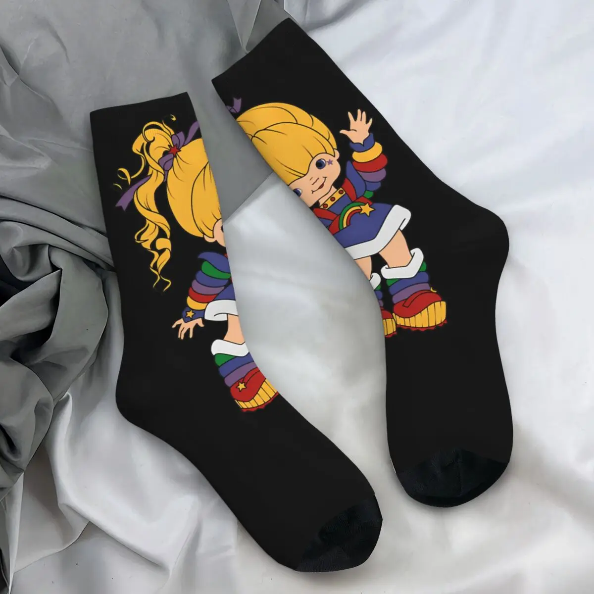 Rainbow Brite Socks Trendy Stockings Autumn Anti Sweat Women Men Socks Comfortable Printed Running Sports Socks