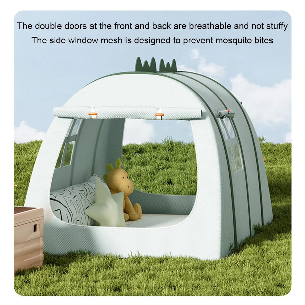 في الهواء الطلق لعبة محمولة مسرح الأطفال خيمة صغيرة مقاومة للبعوض افتتاح سريع لعوب ليتل ديناصور الكرة بركة الخيام