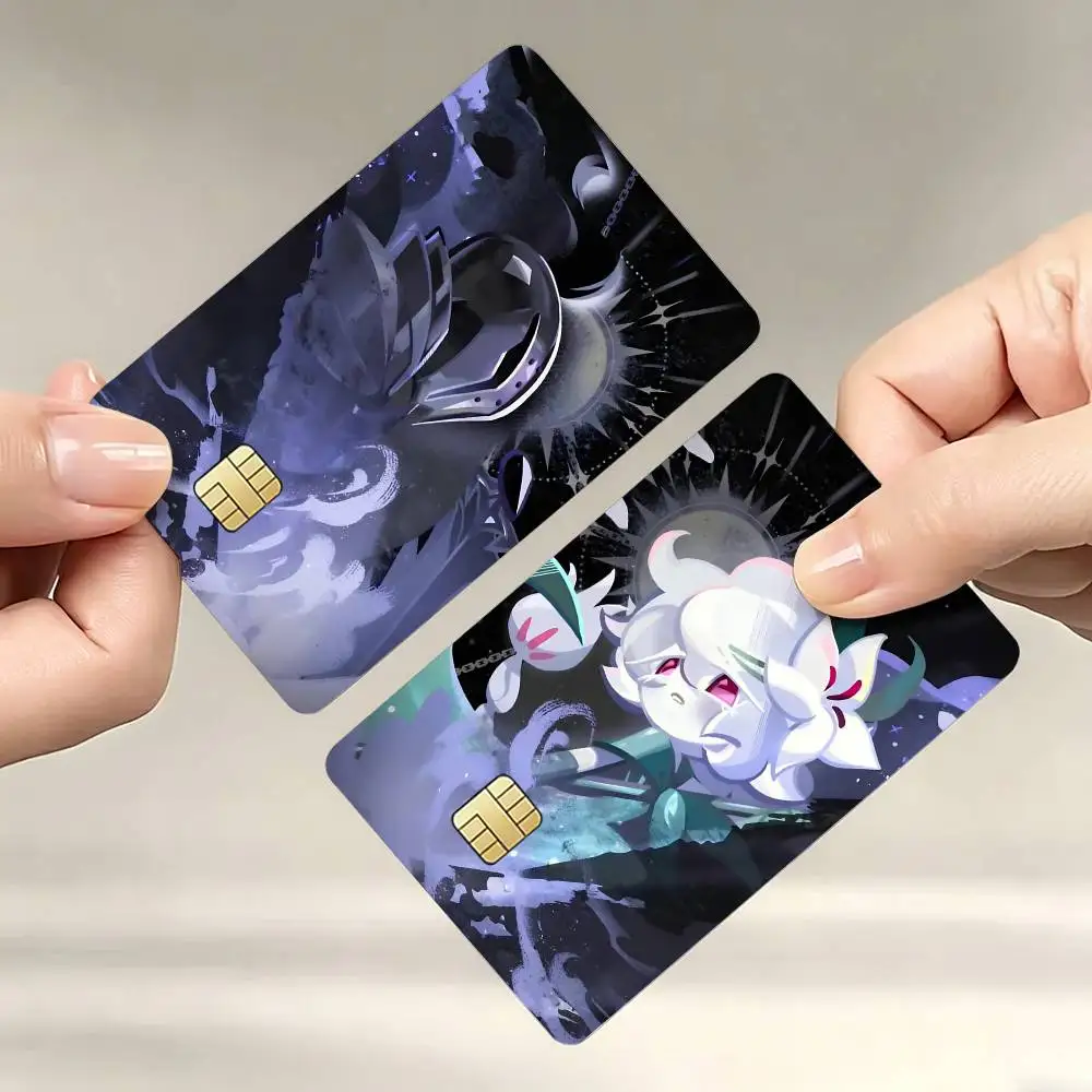 W-White Lily Cookie S-Silent Salt Cookie Credit Card Skin Stickers For VISA Bank Metro Access Card Protective Film Cover Sticker