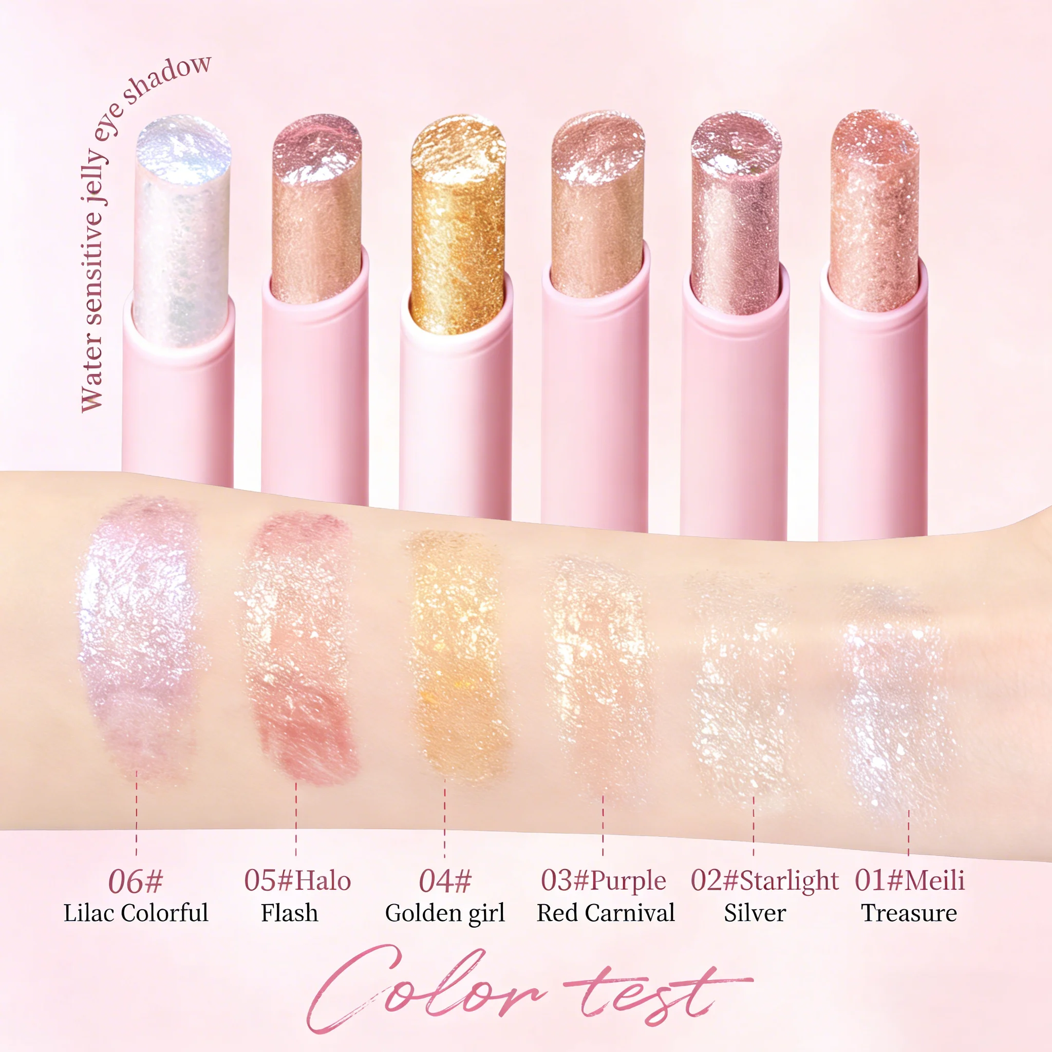 Perłowy brokatowy eyeliner i rozświetlacz w pisaku - wodoodporny, błyszczący cień do powiek w sztyfcie do makijażu oczu w jednolitym kolorze