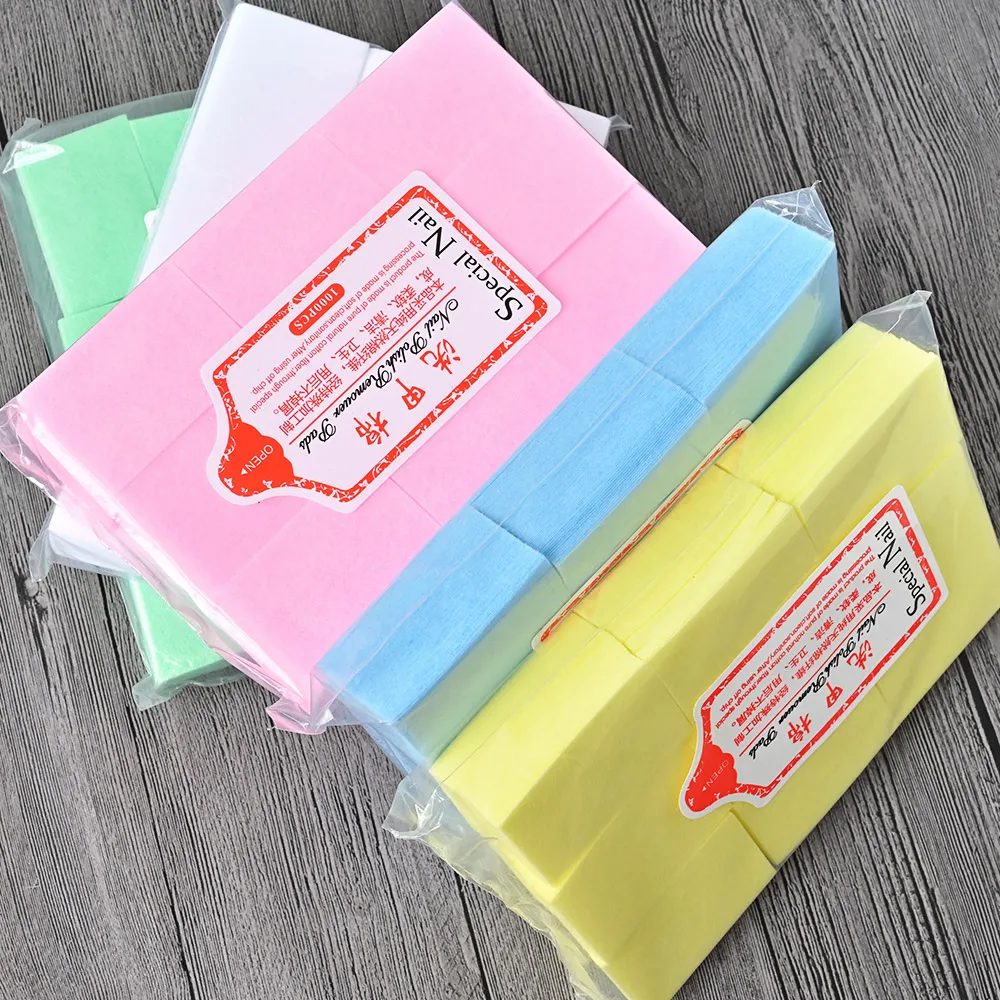 100-1000Pcs Lint Free Cotton Pads Nail Polish Remover Wipes UV Gel Tips Remover Cleaner Paper Pad Nail Cleaning Manicure Tools # - Image 6