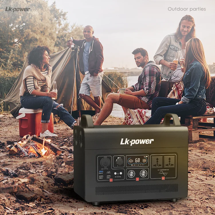 

In Stock No gasoline Outdoors Camping emergency portable solar power station 1500W with uk eu kr us german au plug