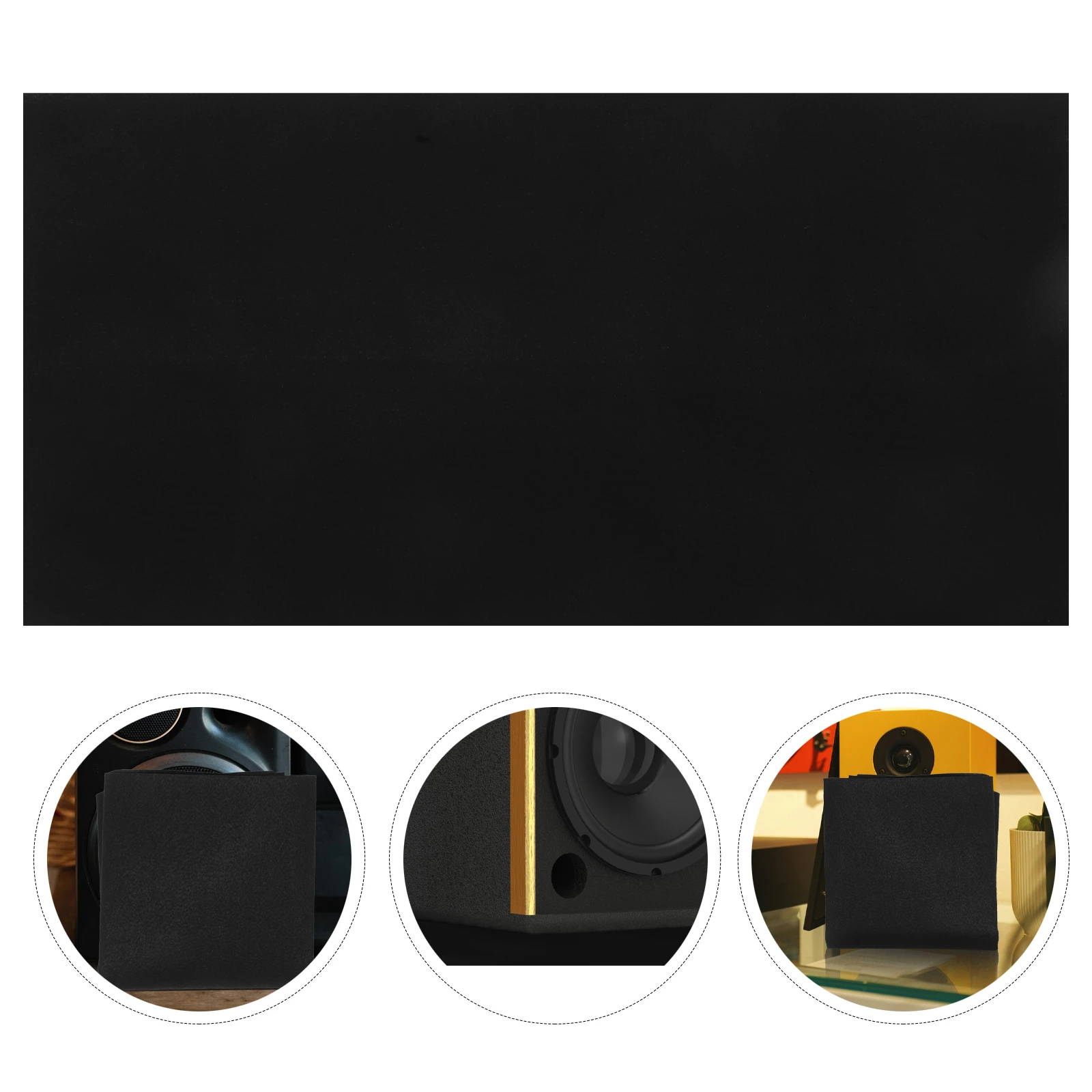 

Sound Absorbing Felt Cloth Soundproof Insulation Panels For Subwoofer Speaker Box Vibration Protection Black Acoustic Wall